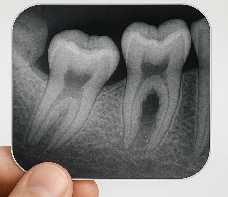 A realistic picture of a dental scan