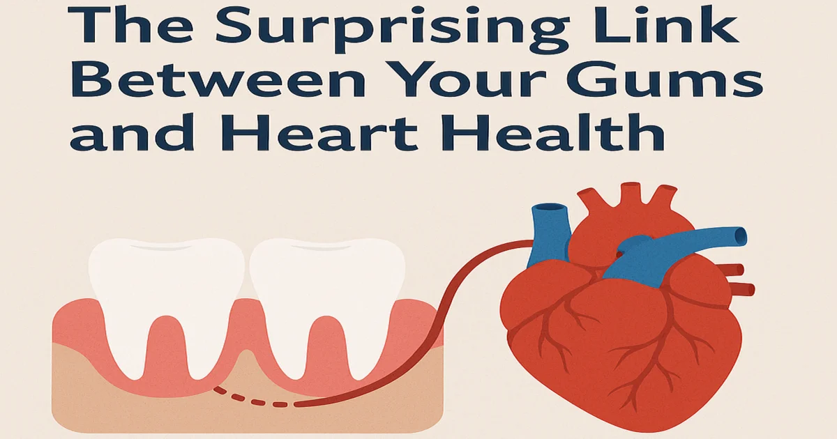 A picture demonstarting the link between gums and heart health