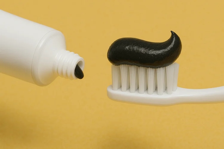 A picture of charcoal toothpaste