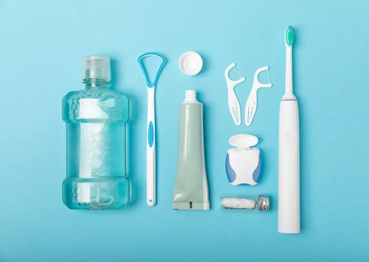 A picture of oral health products