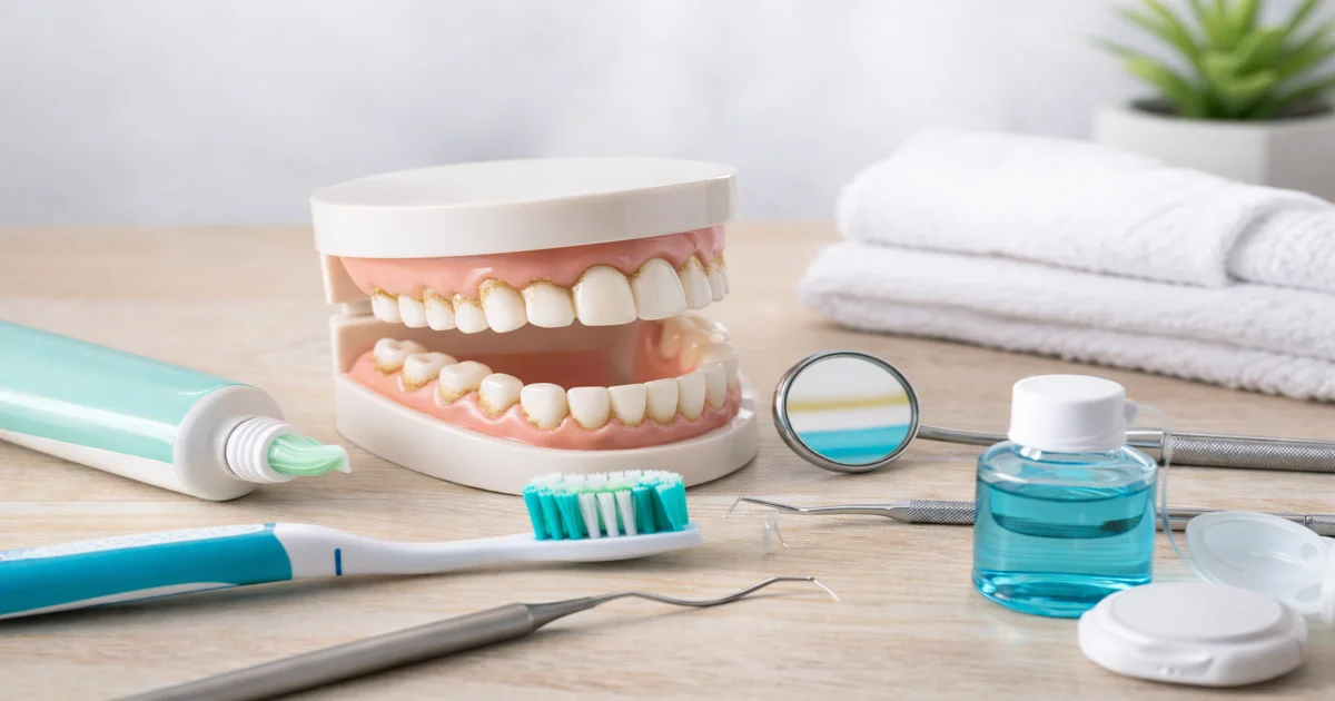 A picture of oral health products